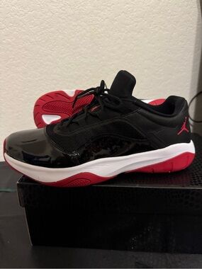 Jordan 11 CMFT Bred Black and Red Low-Top Sneakers